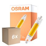 Lot 6x Osram LED Slim Line R7S LED R7S 78mm Claire 4.5W 470lm - 840 Blanc Froid | Équivalent 40W