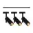 Nordlux Jerome Ensemble complet Rail Monophasé Rail 1 Mètre Noir | incl. 3x Spot
