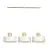 Emibig Suspension Luminaire Torin Acier Blanc | Convient pour 3x E27 - Max 15W